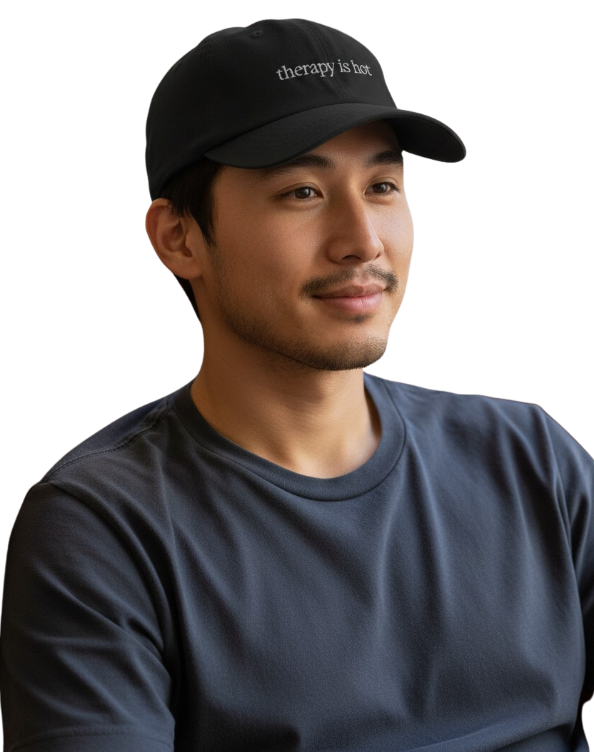 The "Therapy Is Hot" Dad Hat (Black)